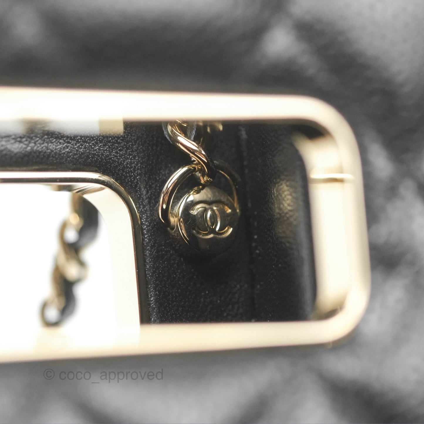 Chanel Evening Bag Caviar Black Gold Hardware 22S