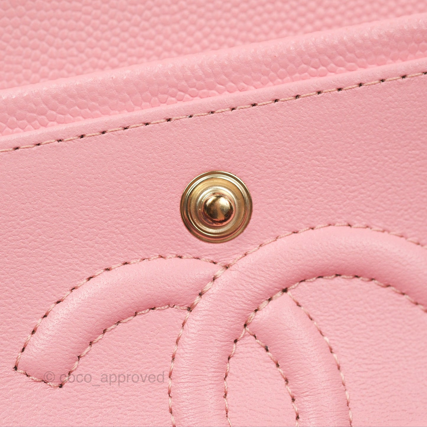Chanel Small Classic Quilted Flap Sakura Pink Caviar Gold Hardware 22C