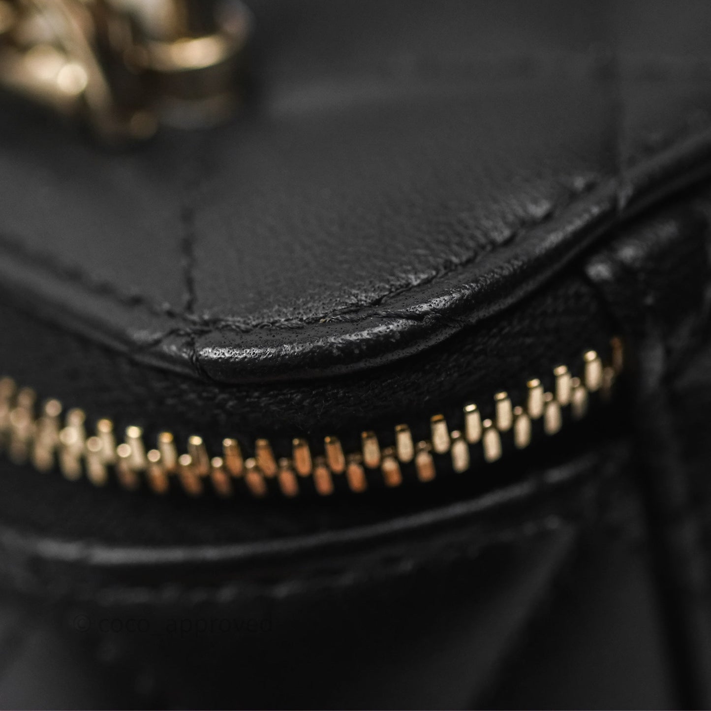Chanel Mini Top Handle Vanity With Chain Black/ Pink Lambskin Gold Hardware