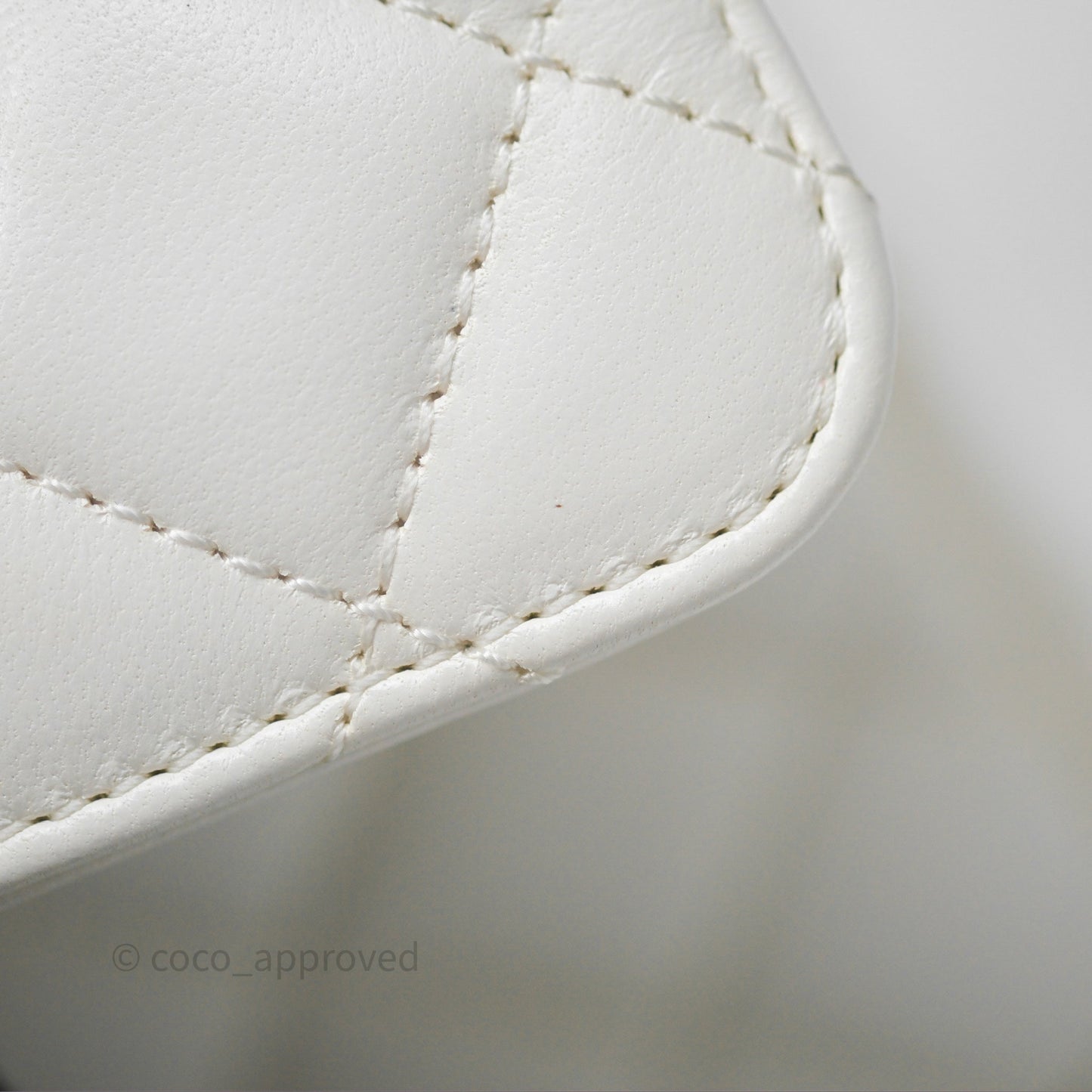 Chanel Crystals Top Handle Mini Rectangular Flap Bag White Lambskin Gold Hardware