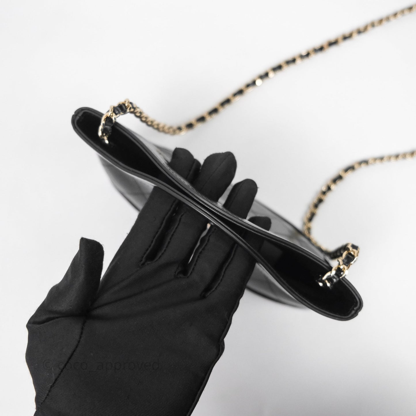 Chanel Nano 31 Black Shiny Calfskin Gold Hardware