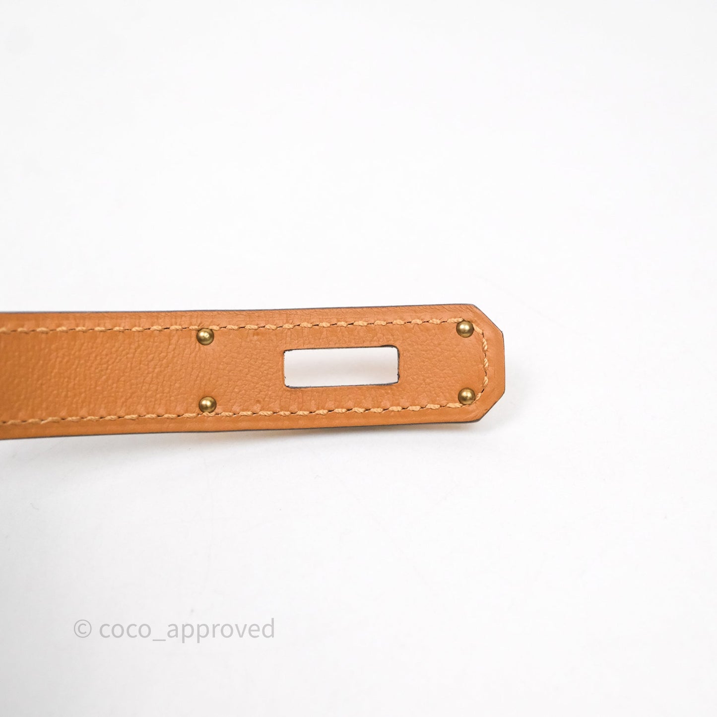 Hermès Kelly Buckle Belt Blanc Epsom Gold Hardware