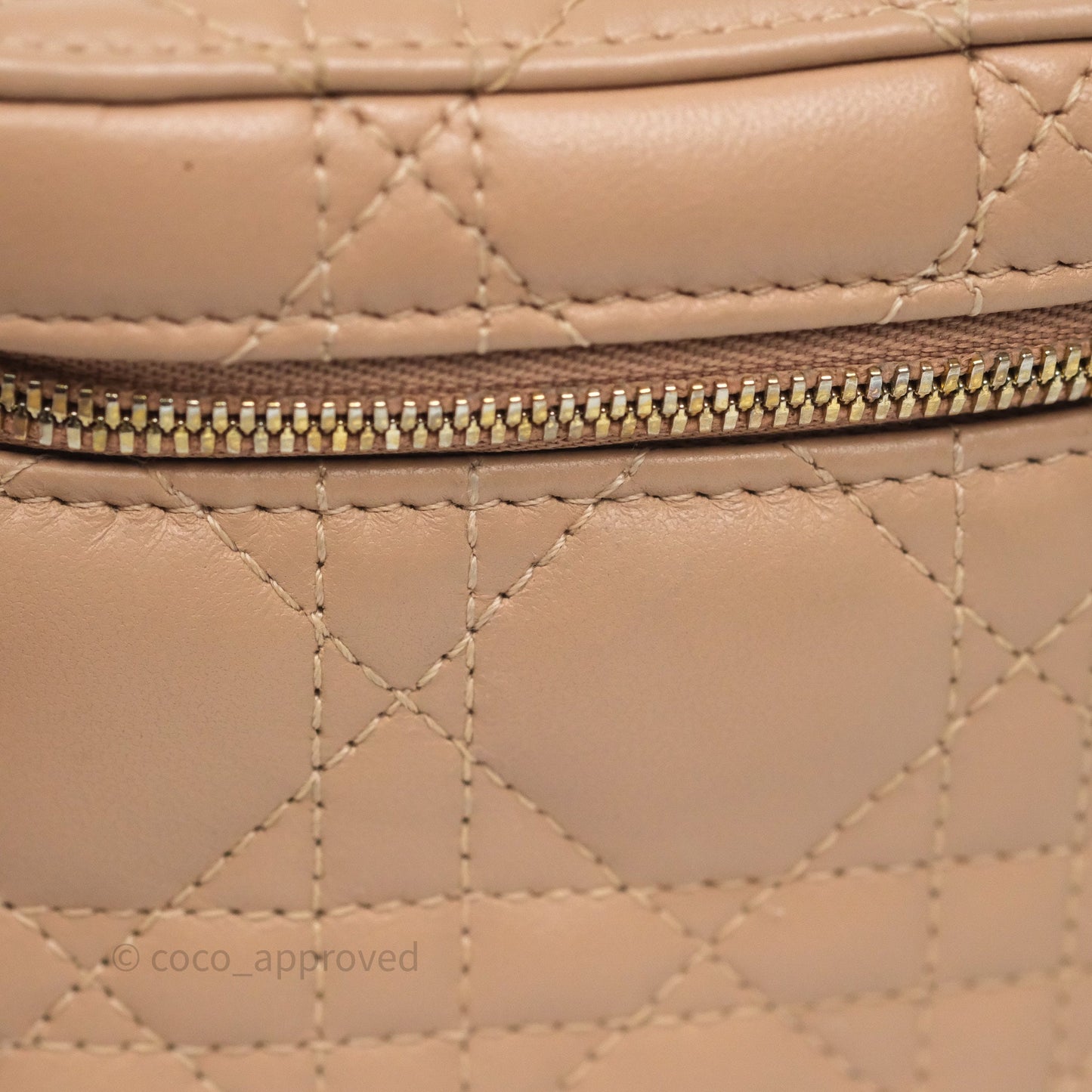 Dior Micro Lady Dior Vanity Case Rose Des Vents Pink Cannage Lambskin