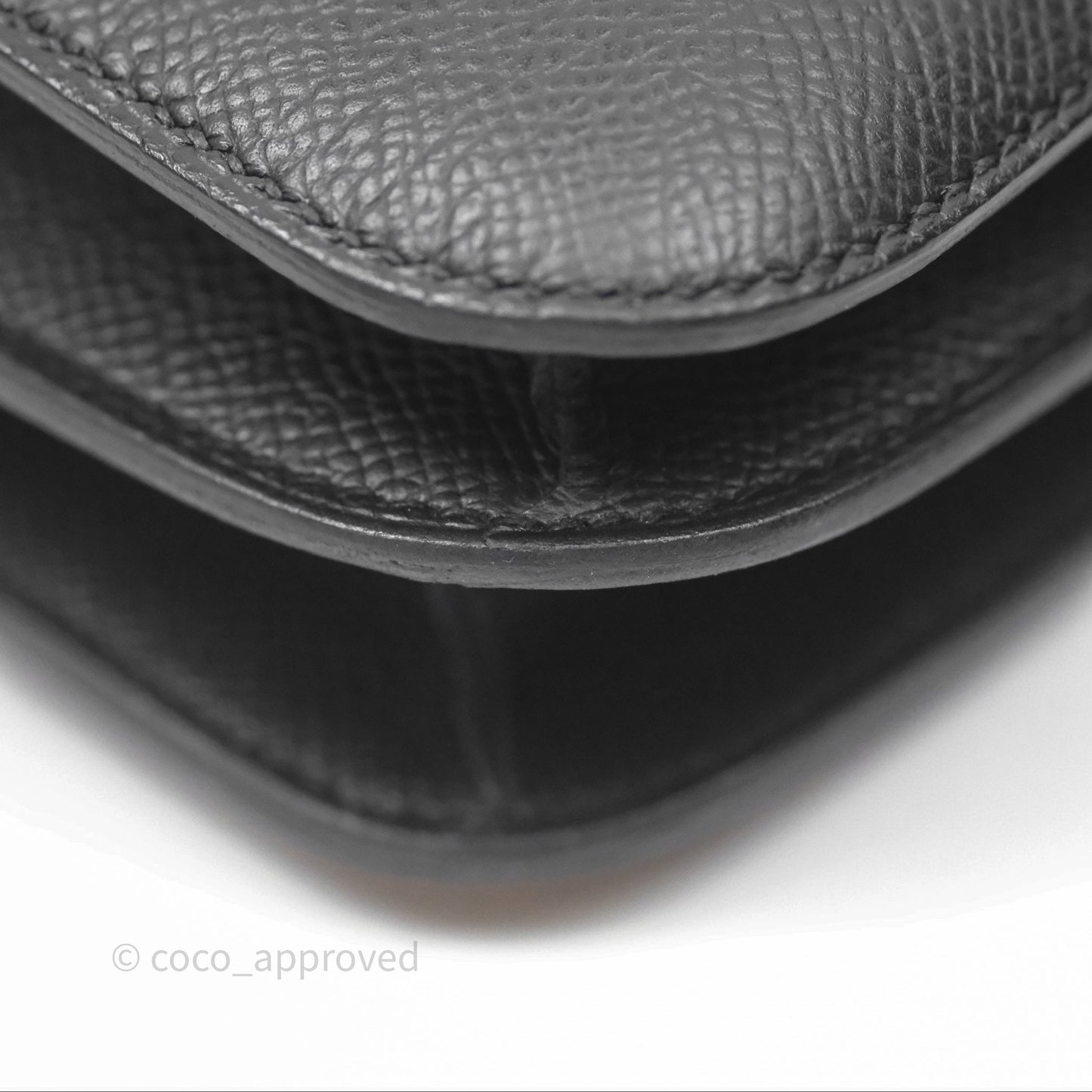 Hermès Constance Mini 18cm Mirror Noir 89 Epsom Palladium Hardware