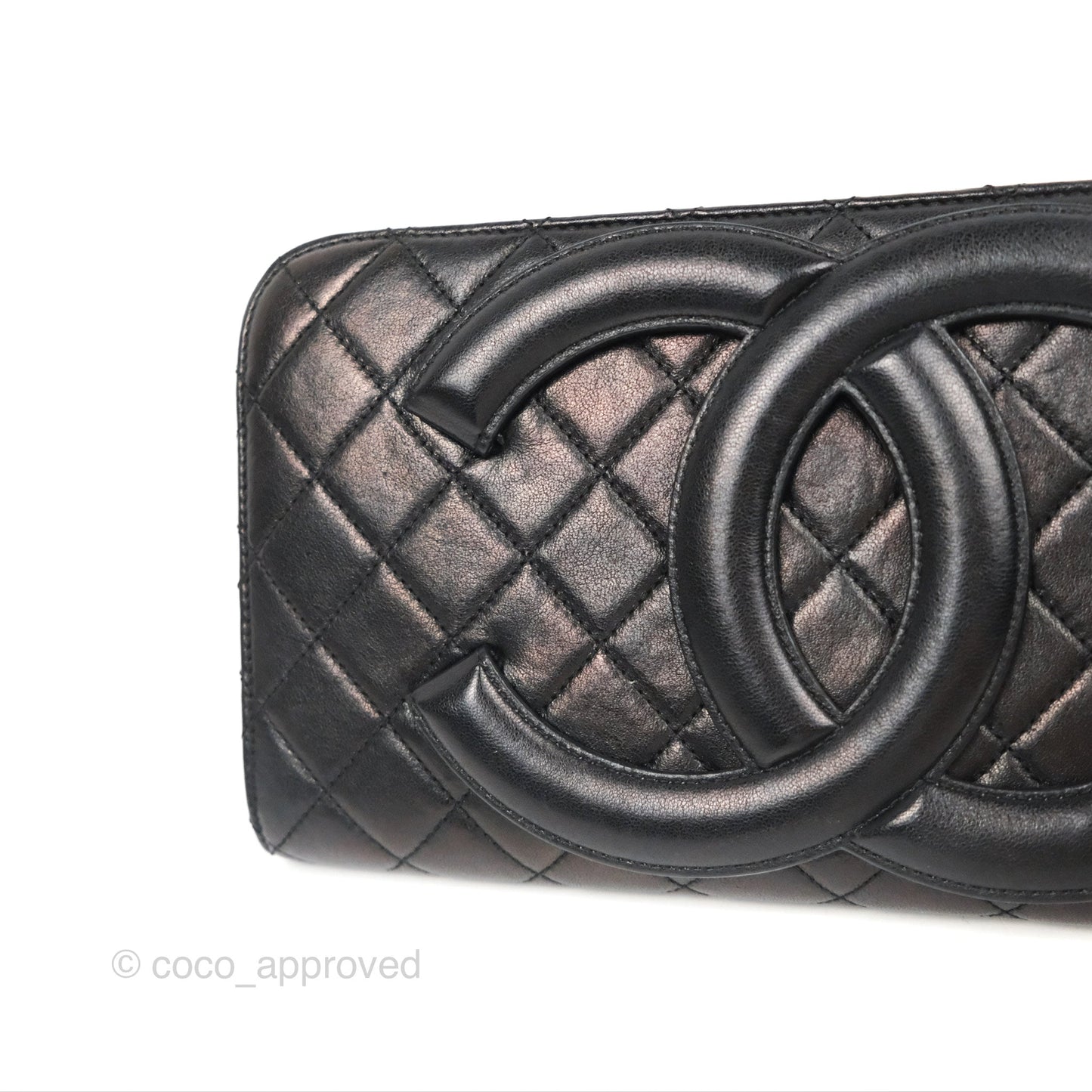 Chanel Coco Midnight Clutch Black Lambskin Gold Hardware