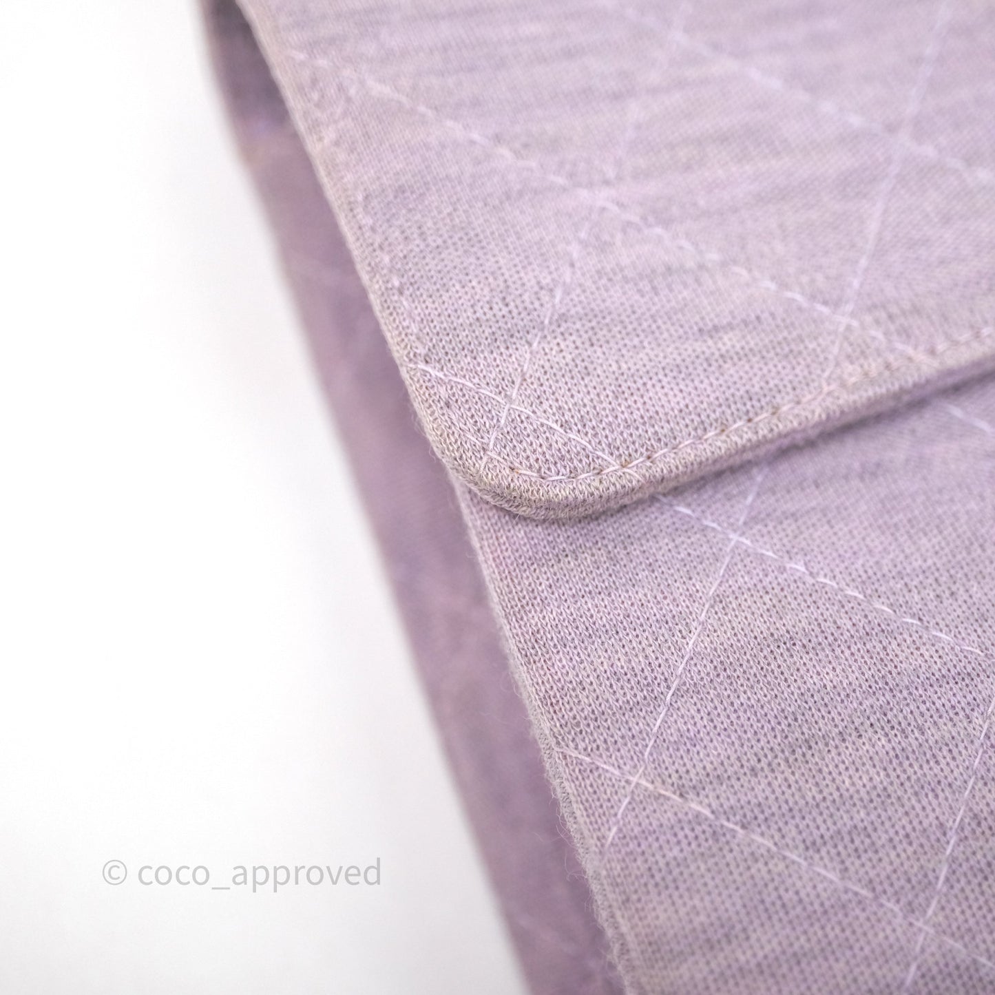 Chanel Medium Single Jersey Flap Bag Purple Silver Hardware