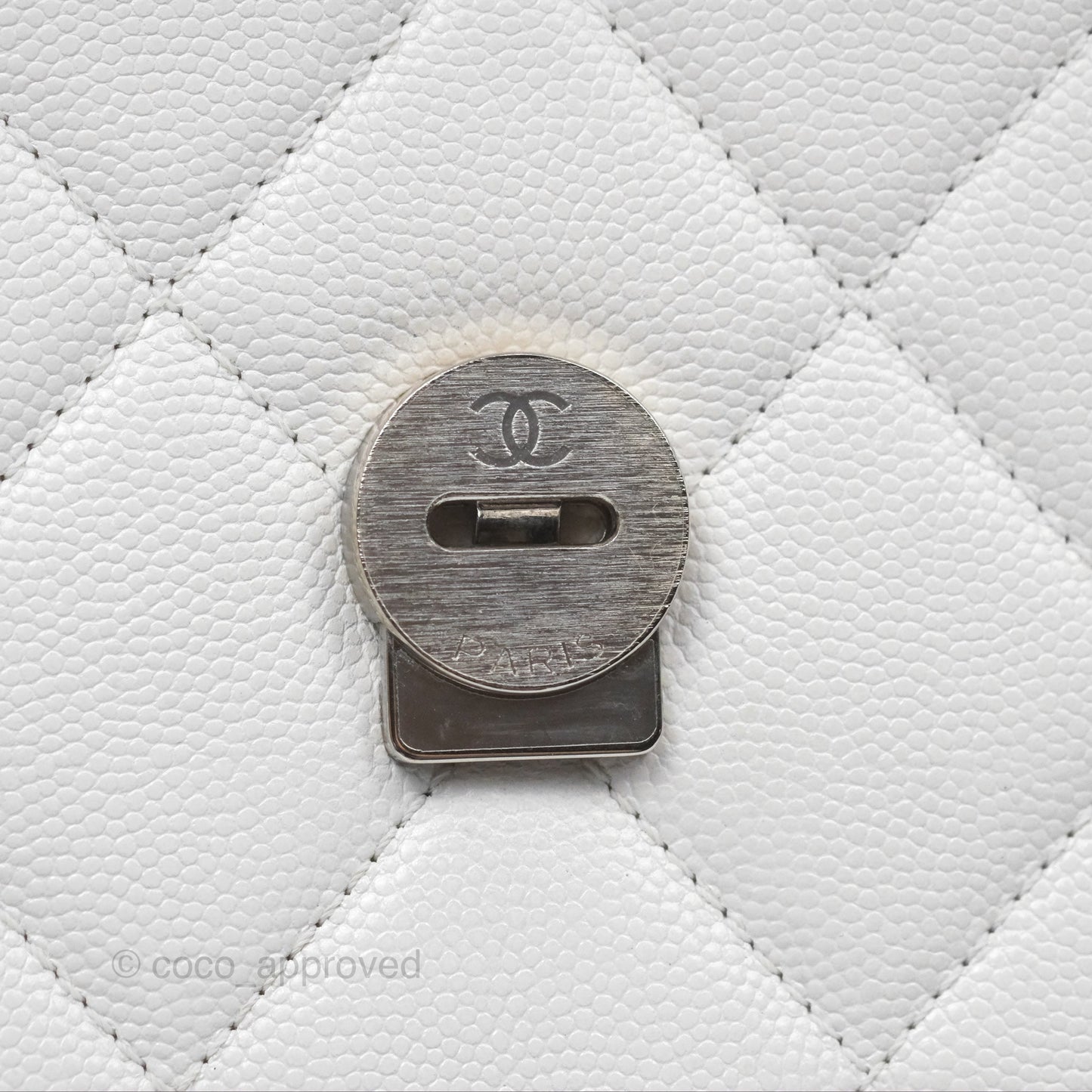Chanel Quilted My Everything Medium Flap Bag White Caviar Incognito Hardware