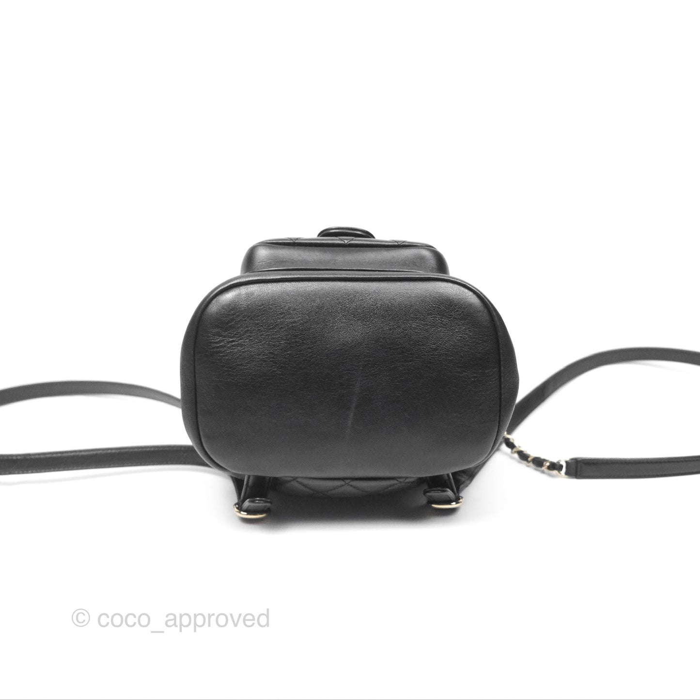 Chanel Quilted Small Duma Drawstring Backpack Black Lambskin