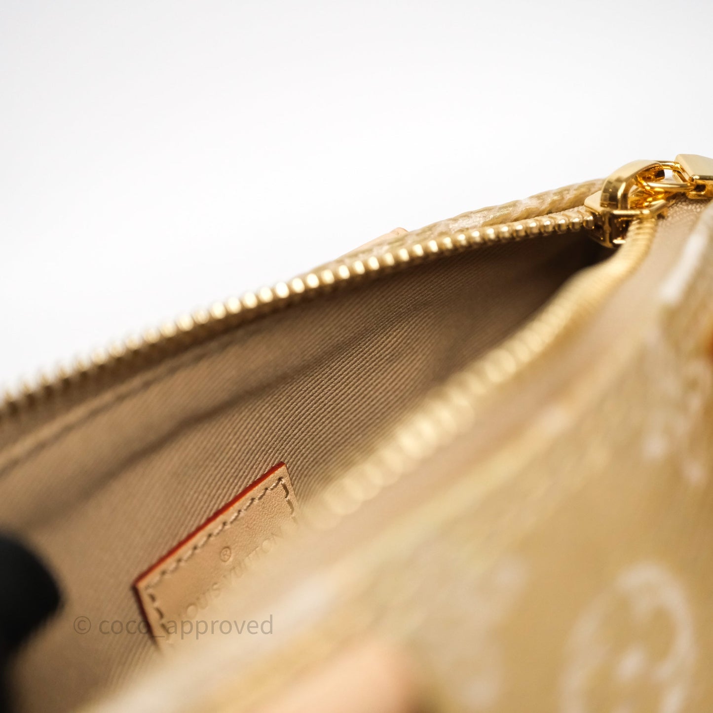 Louis Vuitton Nano Speedy Monogram Gold Jacquard Fabric