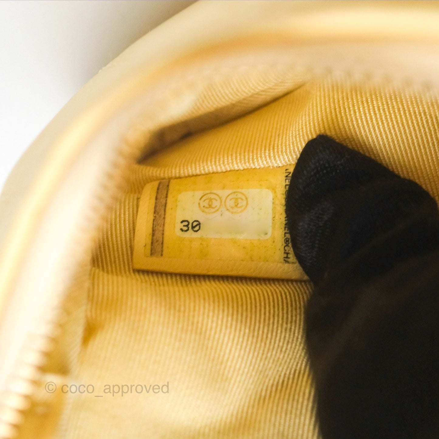 Chanel Quilted Mini O Case Yellow Lambskin Gold Hardware