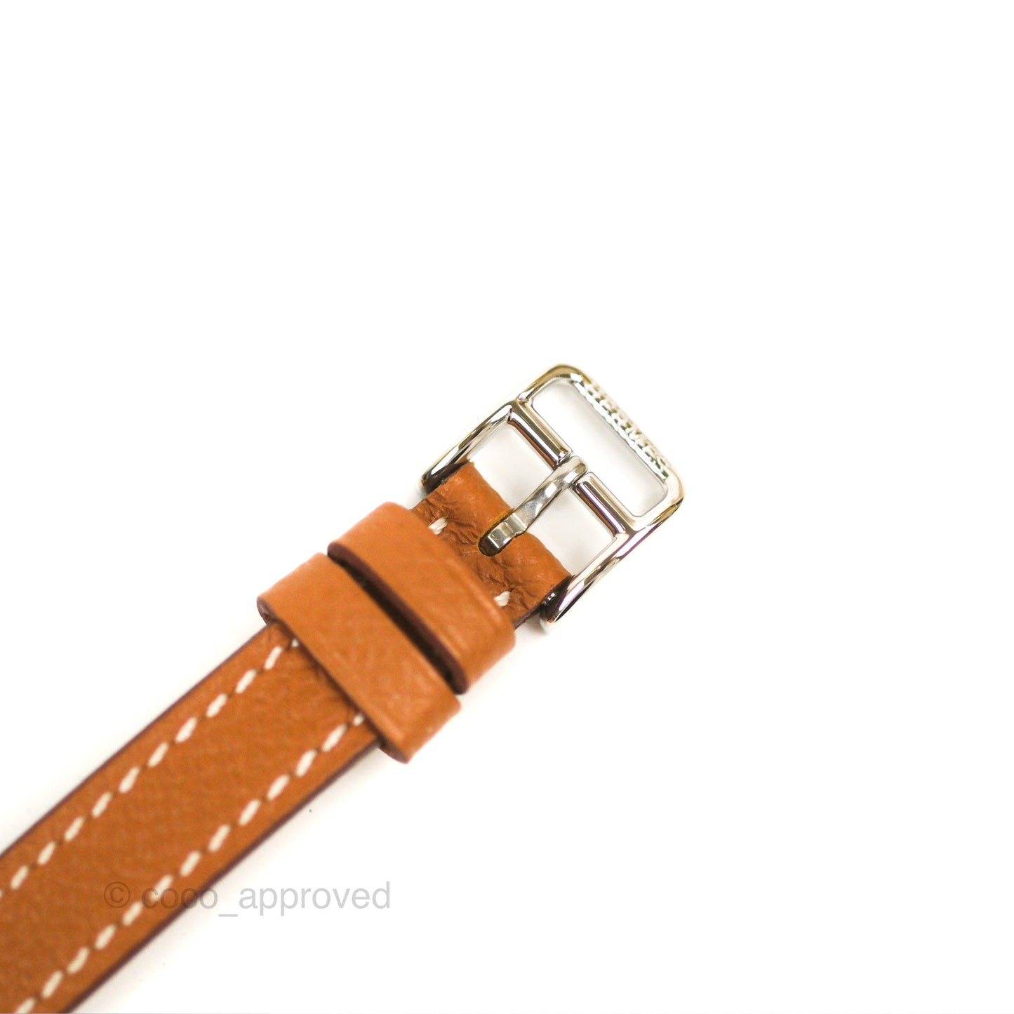 Hermès Nantucket Watch PM Gold Chesnut Epsom Palladium Hardware