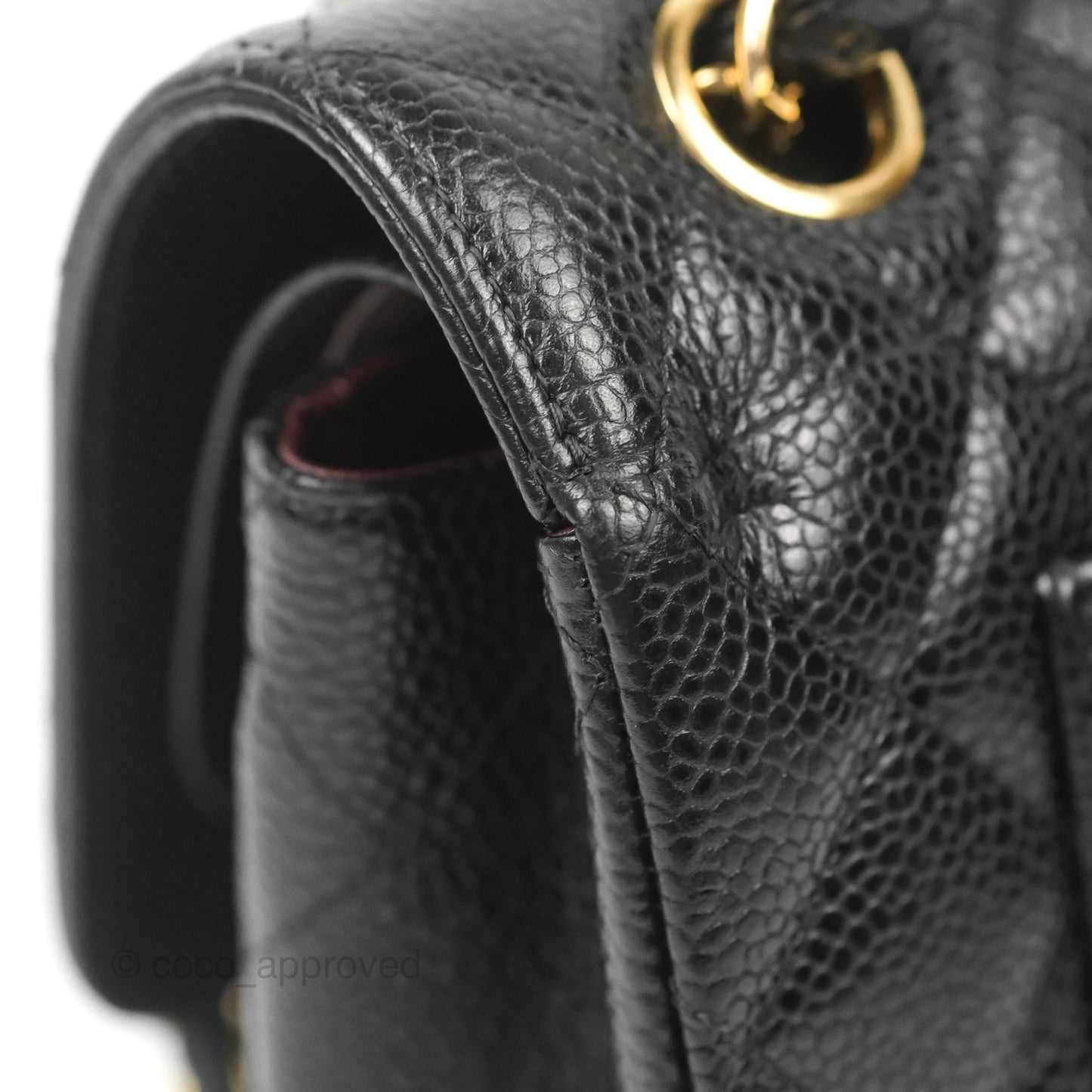 Chanel Small Classic Flap Quilted Black Caviar Gold Hardware