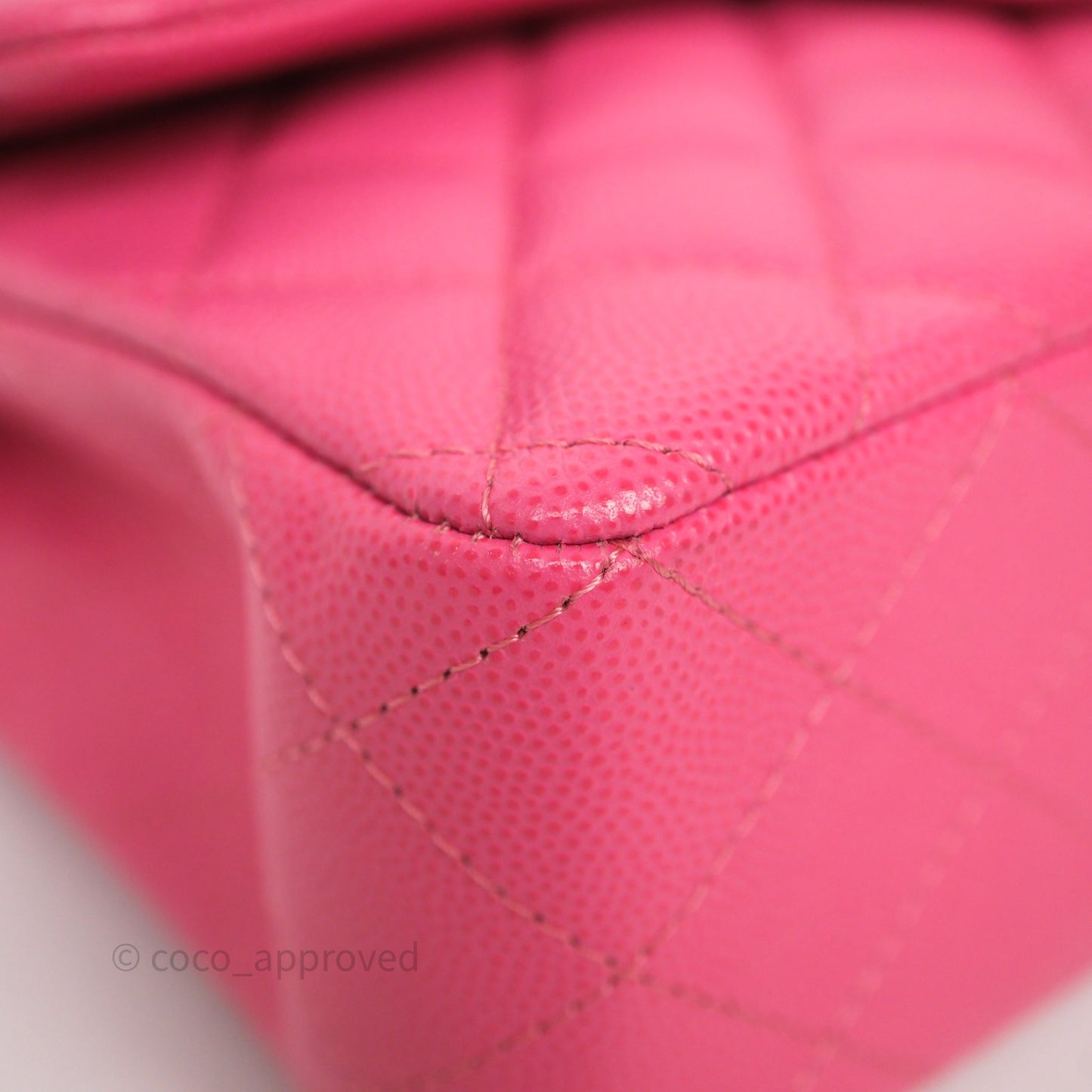 Chanel Small Classic Flap Quilted Hot Pink Caviar Gold Hardware