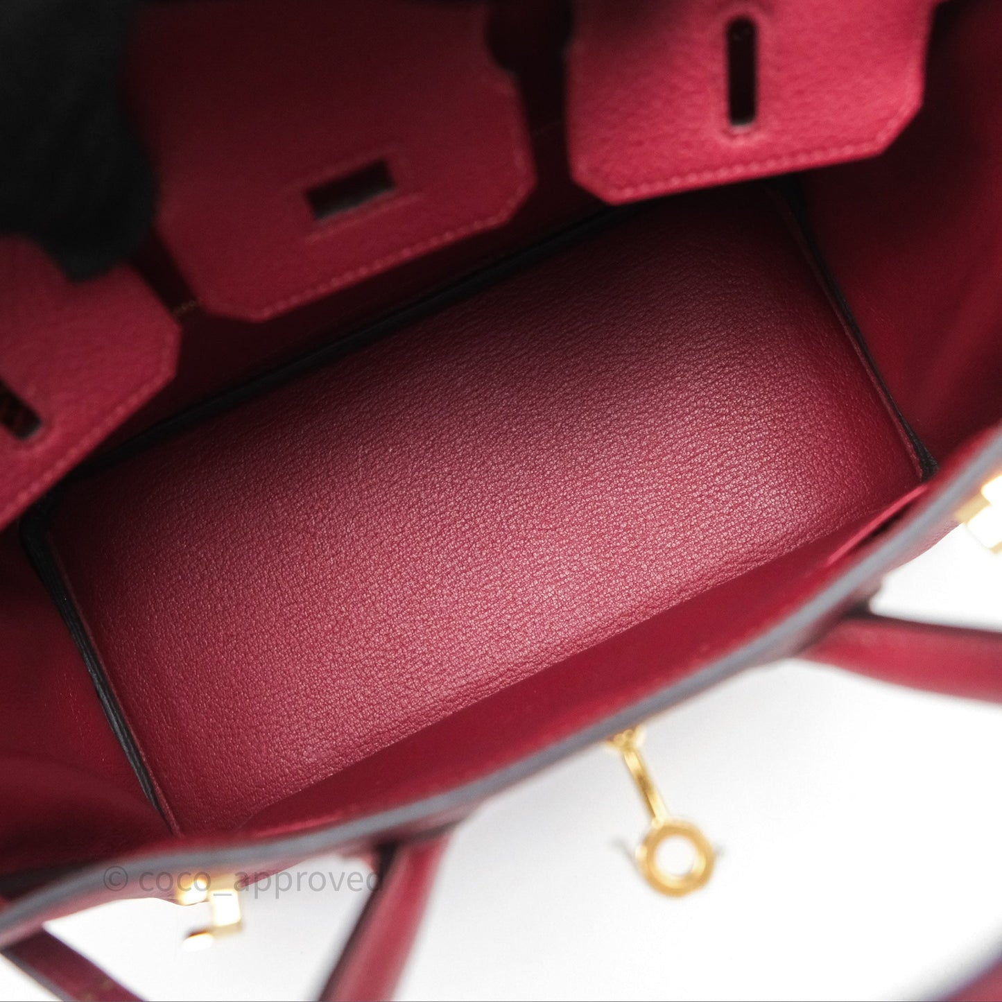 Hermès Birkin 25 Retourne Rouge Grenat Togo Gold Hardware