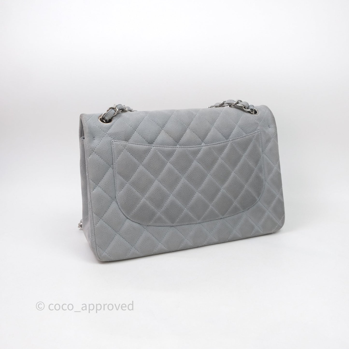 Chanel Jumbo Double Flap Grey Caviar Gold Hardware⁣⁣