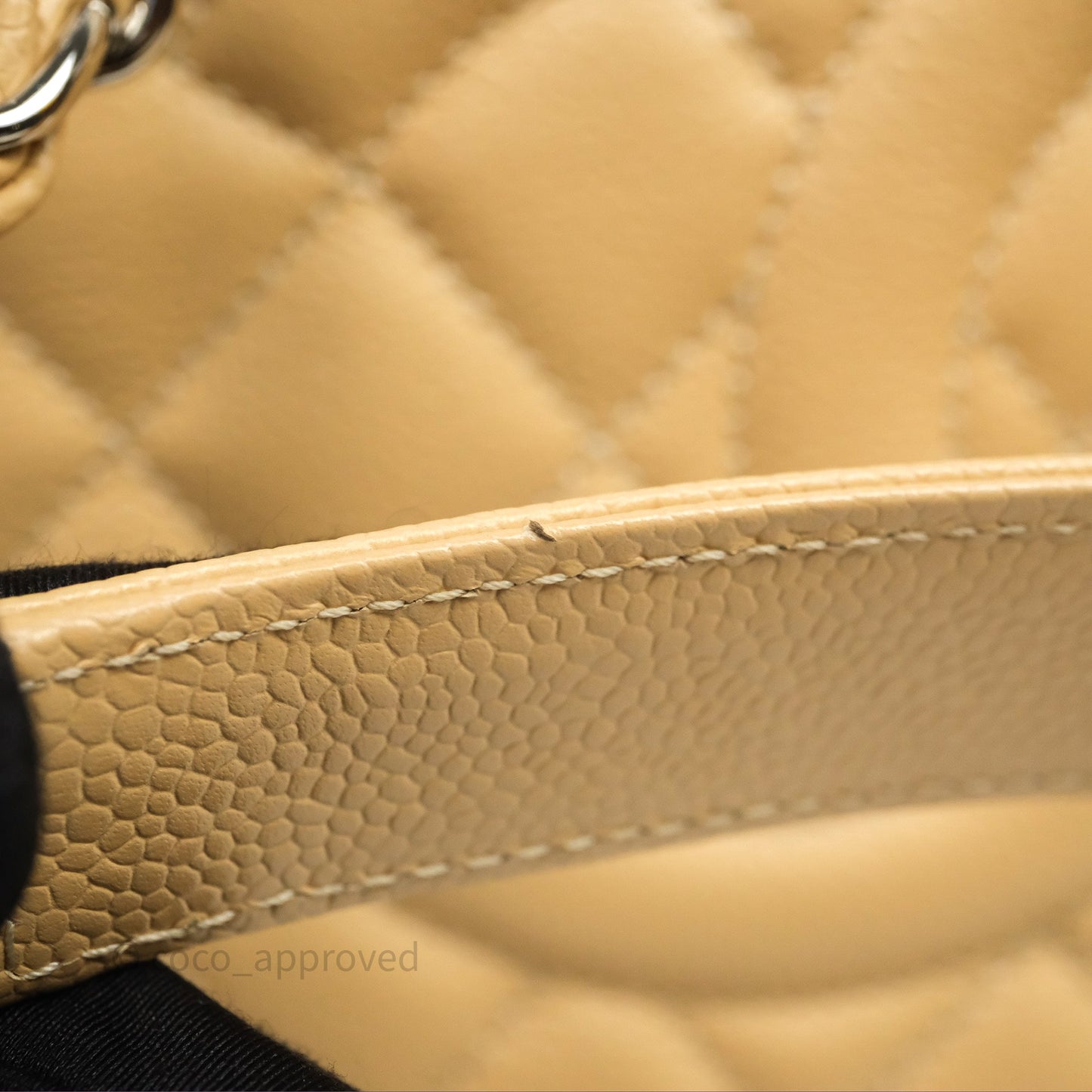 Chanel GST Beige Caviar Silver Hardware