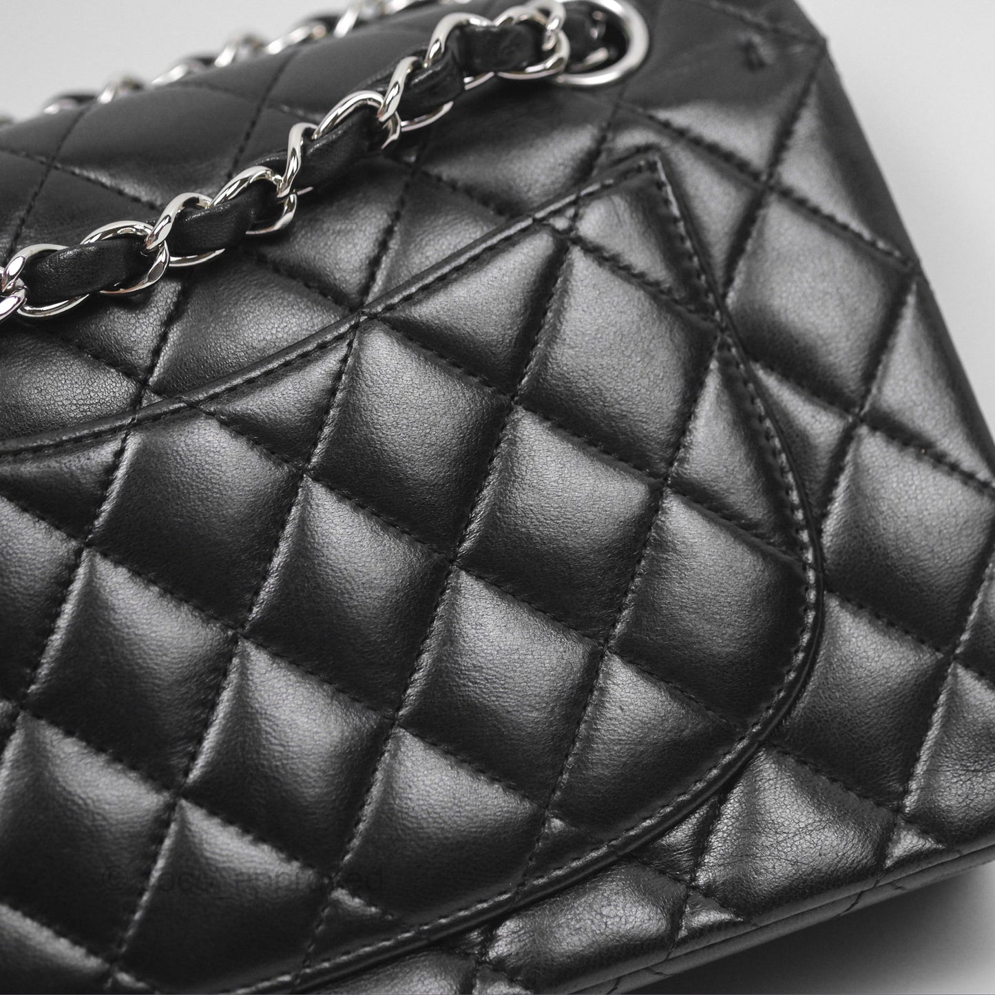 Chanel Small S/M Classic Flap Black Lambskin Silver Hardware