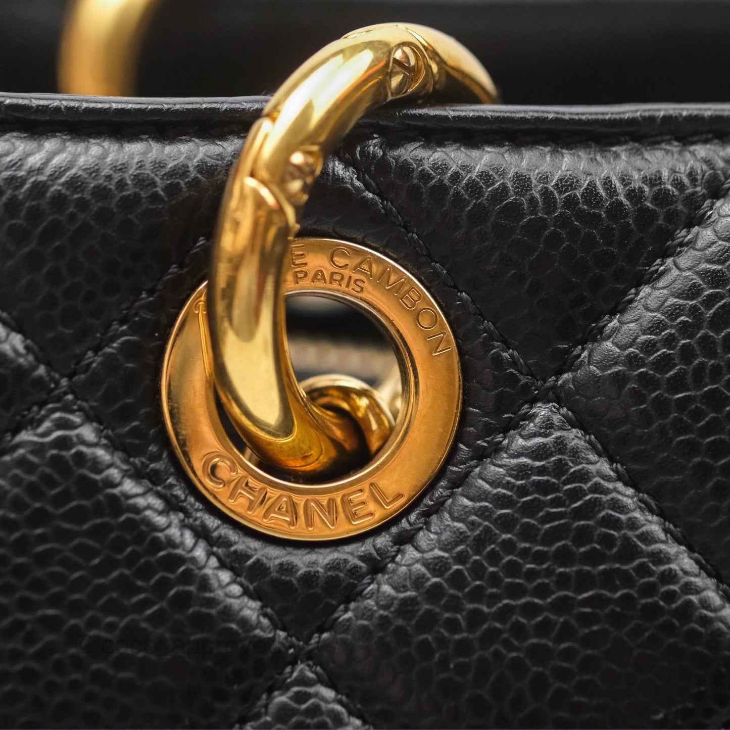Chanel GST Black Caviar Gold Hardware