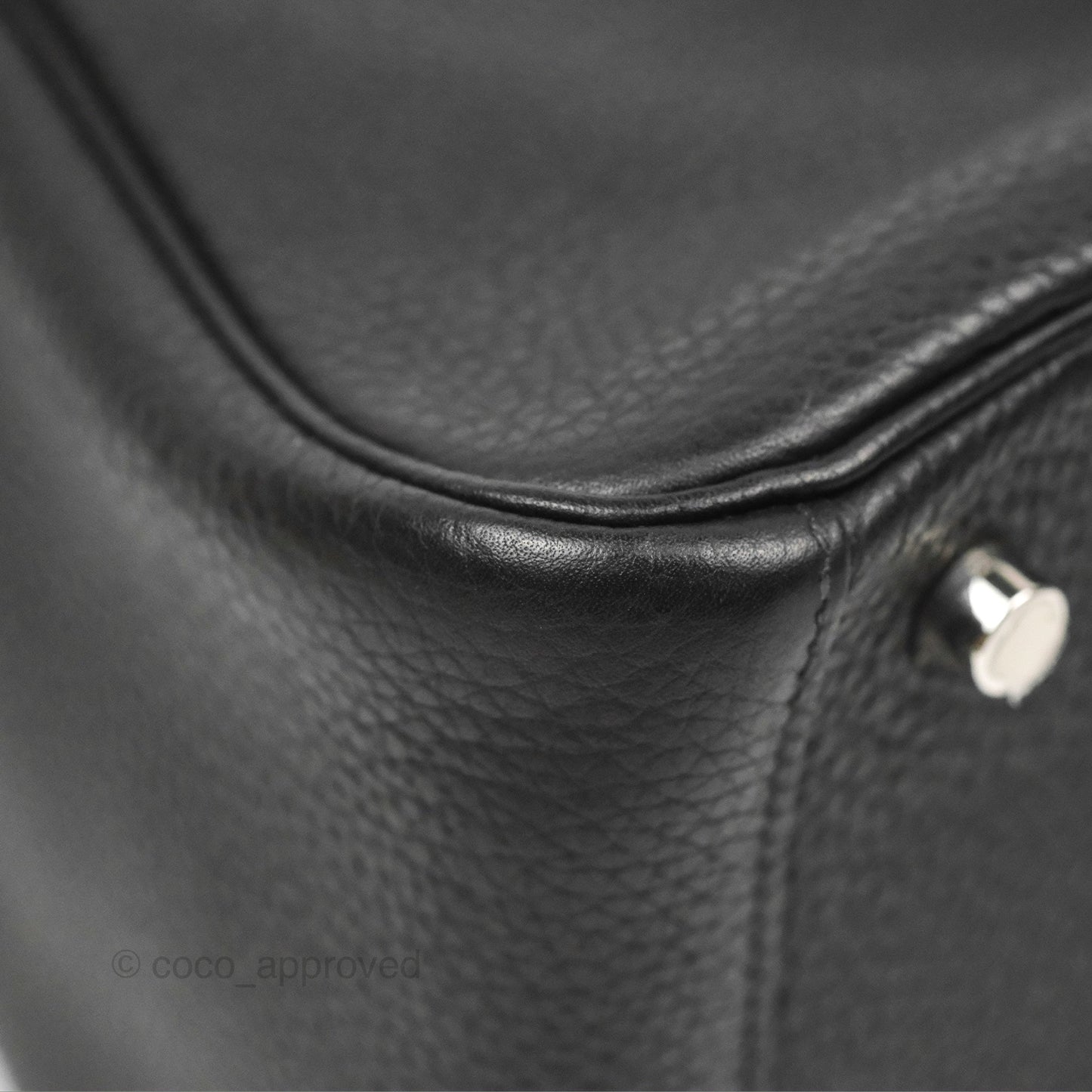 Hermès Lindy 26 Black Clemence Silver Hardware