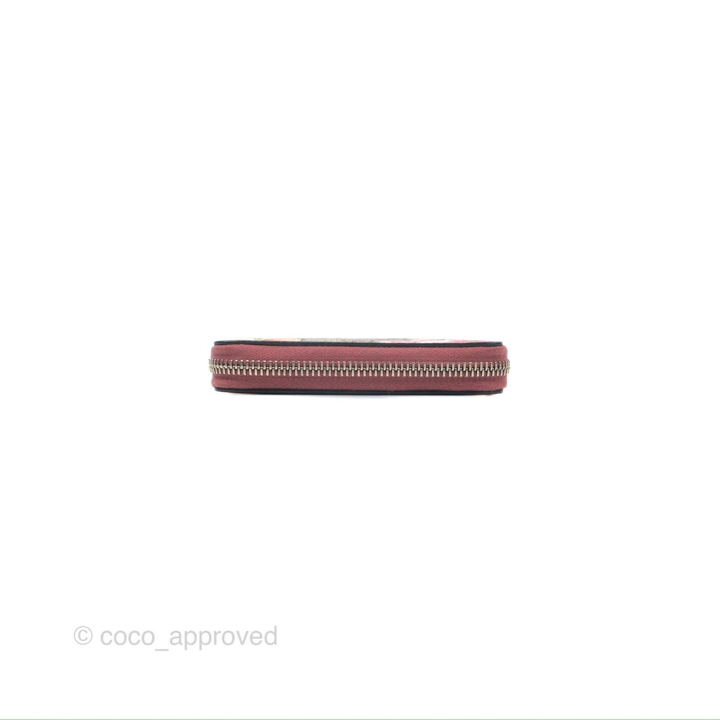 Gucci GG Supreme Blooms Zip Around Card Case Wallet