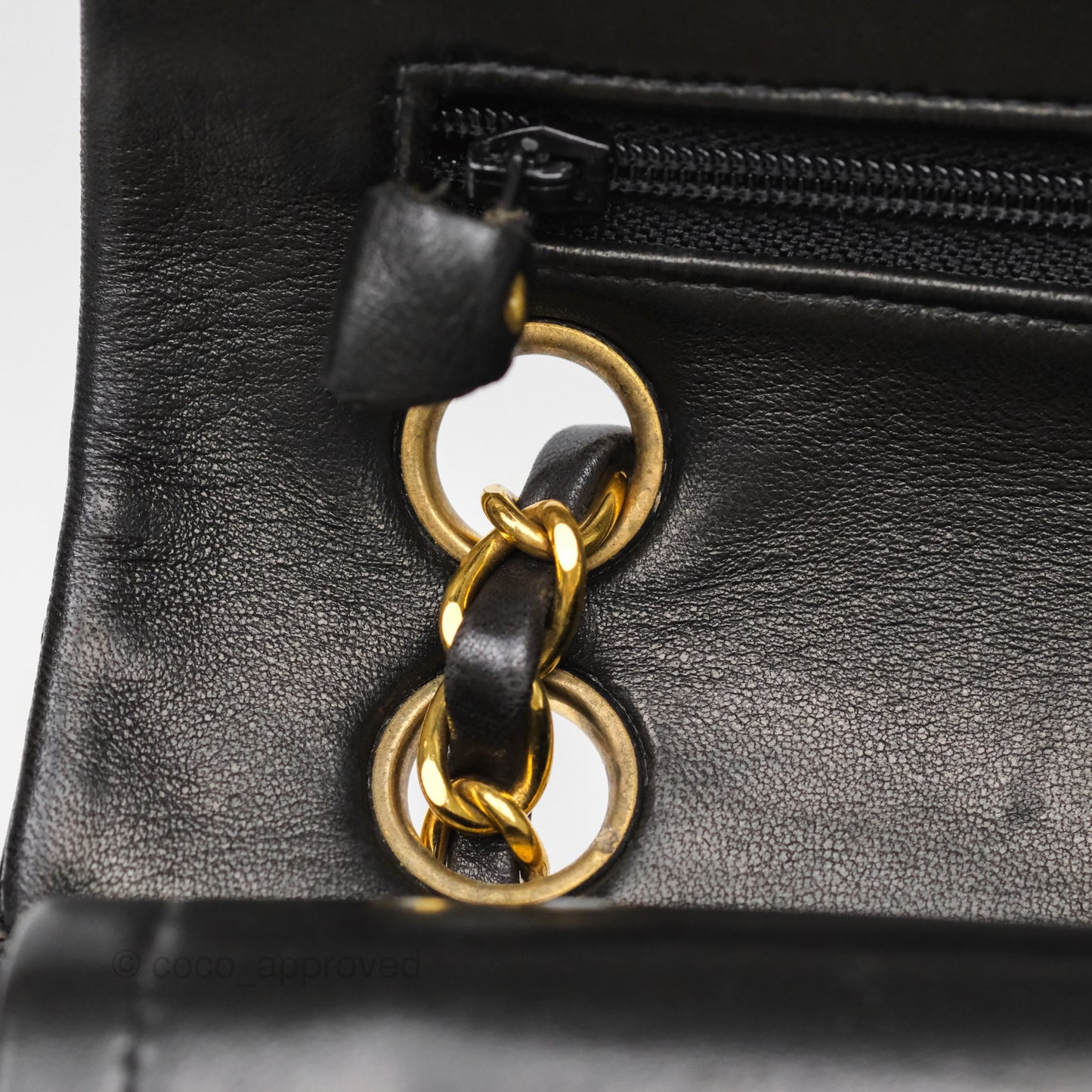 Chanel Vintage Small Classic Flap Black Lambskin 24K Gold Hardware