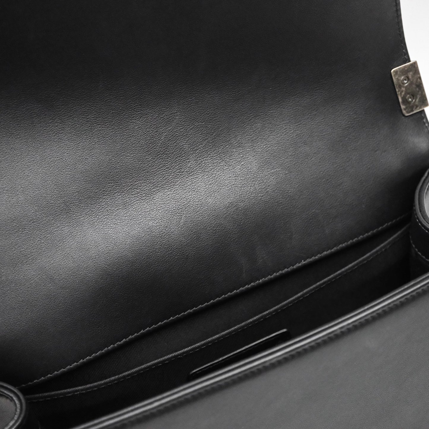 Chanel Medium Boy Quilted Black Lambskin Ruthenium Hardware