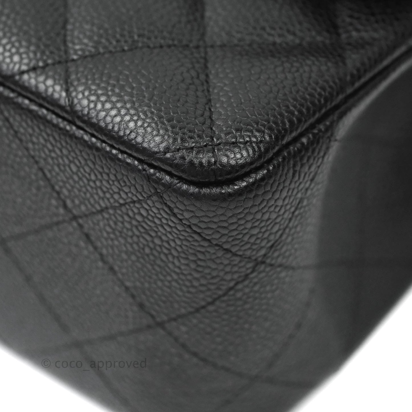 Chanel Jumbo Double Flap Black Caviar Silver Hardware⁣⁣