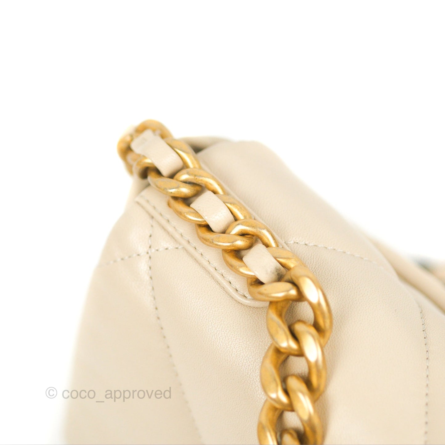 Chanel 19 Small Ivory Beige Mixed Hardware