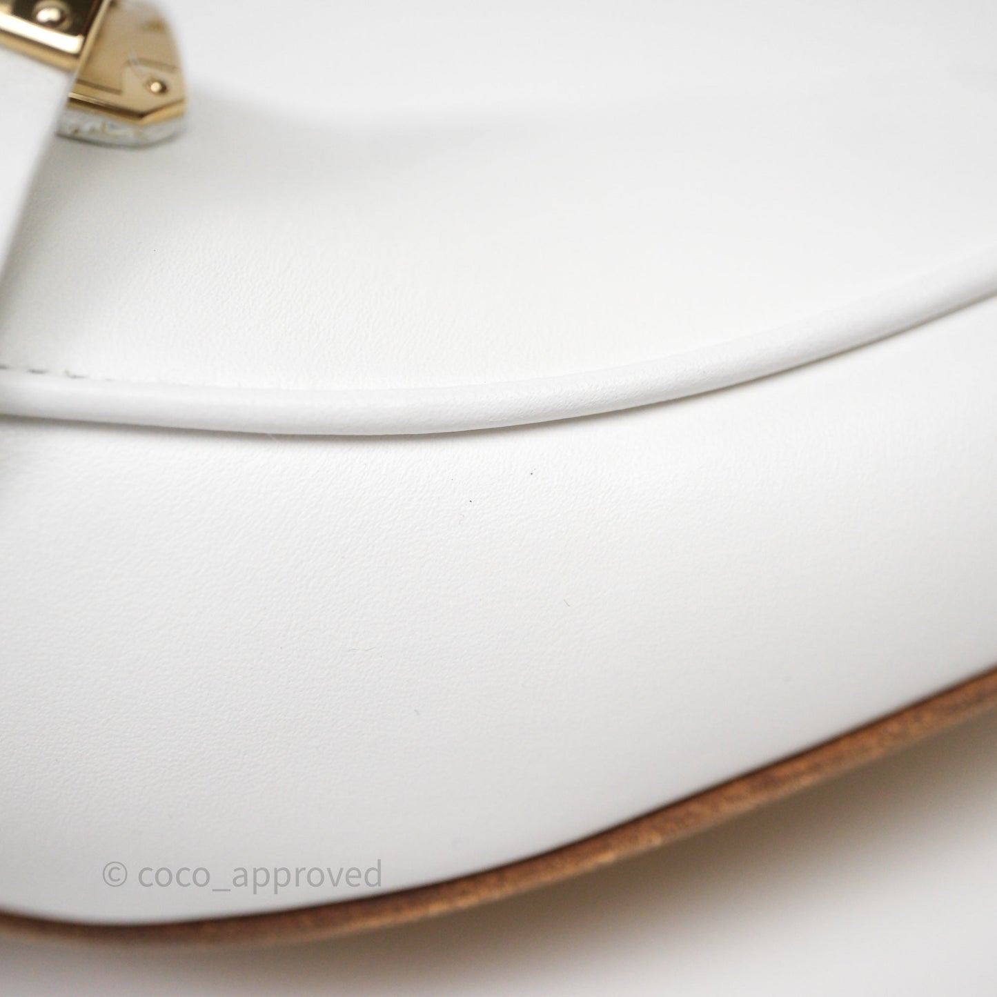 Hermès Oz Velvet Mules White Calfskin Gold Hardware Size 36.5