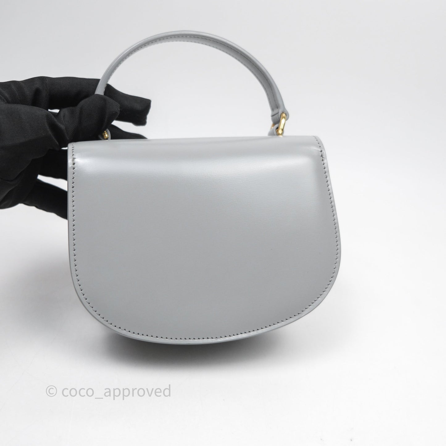 Celine Mini Besace Clea Grey Shiny Calfskin