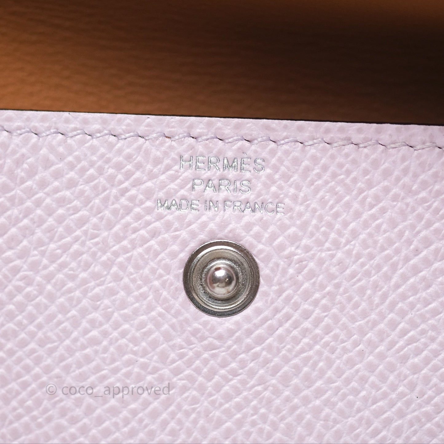 Hermès Epsom Kelly Pocket 18 Belt Mauve Pale 09 Palladium Hardware