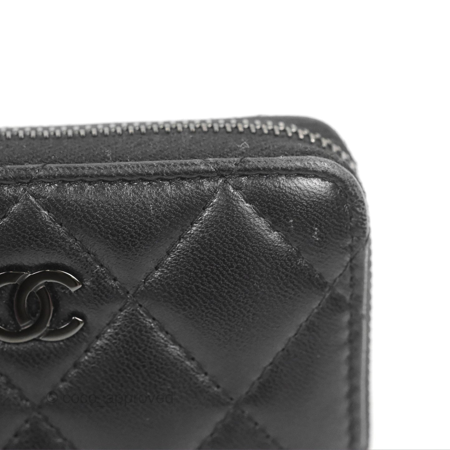 Chanel Classic Zipped Coin Purse So Black Lambskin