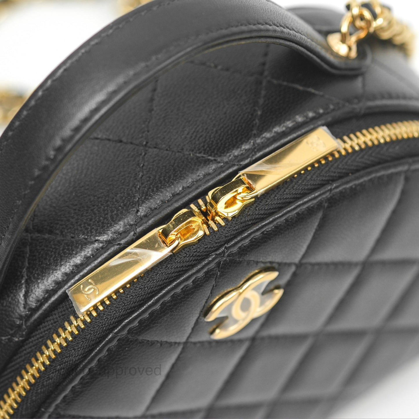 Chanel Small Clutch With Chain Black Lambskin Gold Hardware 23C