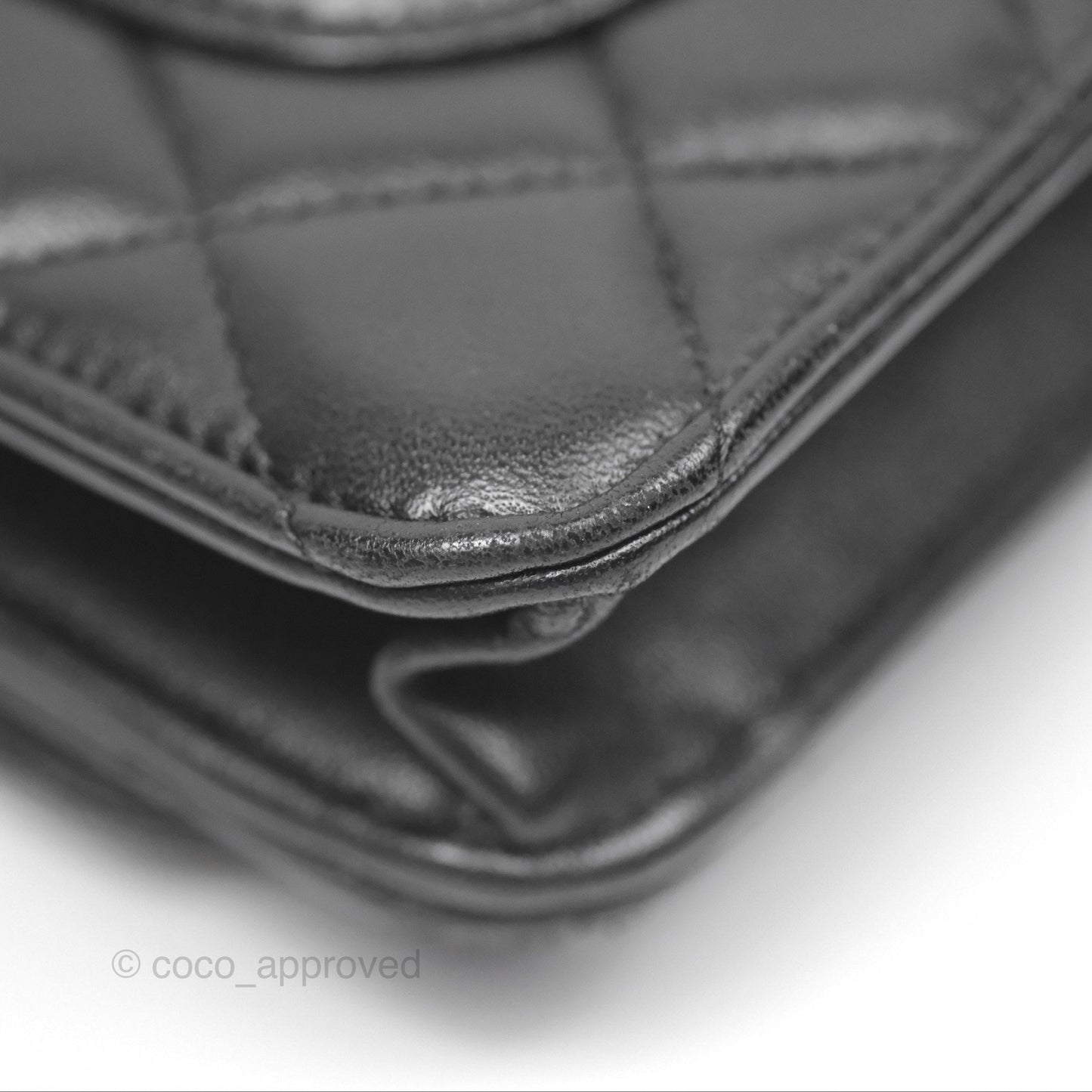 Chanel Quilted Classic WOC Black Lambskin Gold Hardware