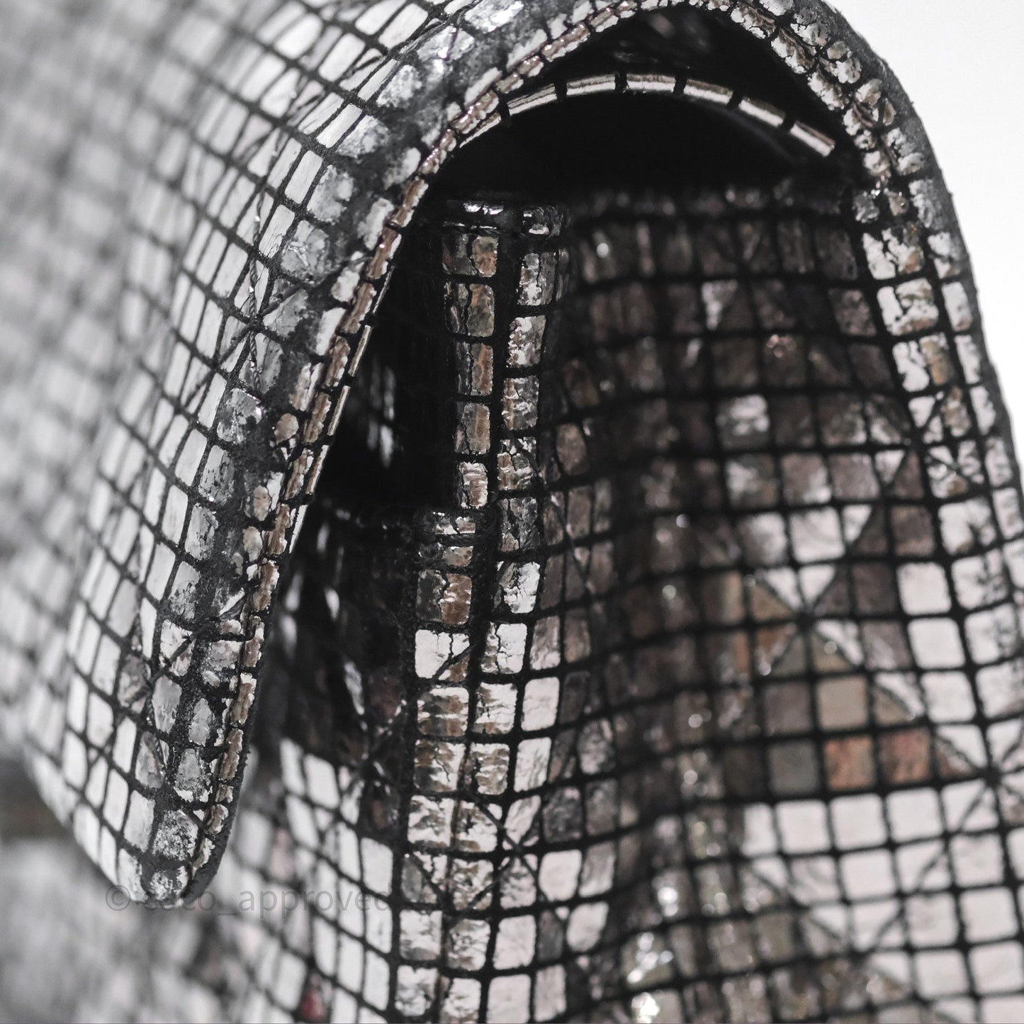 Chanel Mirror Reissue 2.55 Quilted Silver Suede Calfskin Gun Metal Hardware