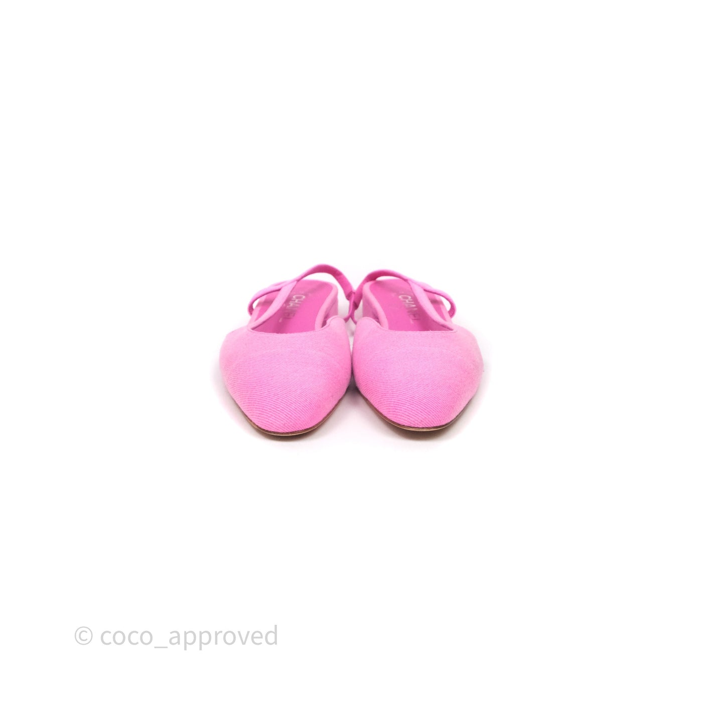 Chanel Classic Slingback Flats Pink Size 38.5
