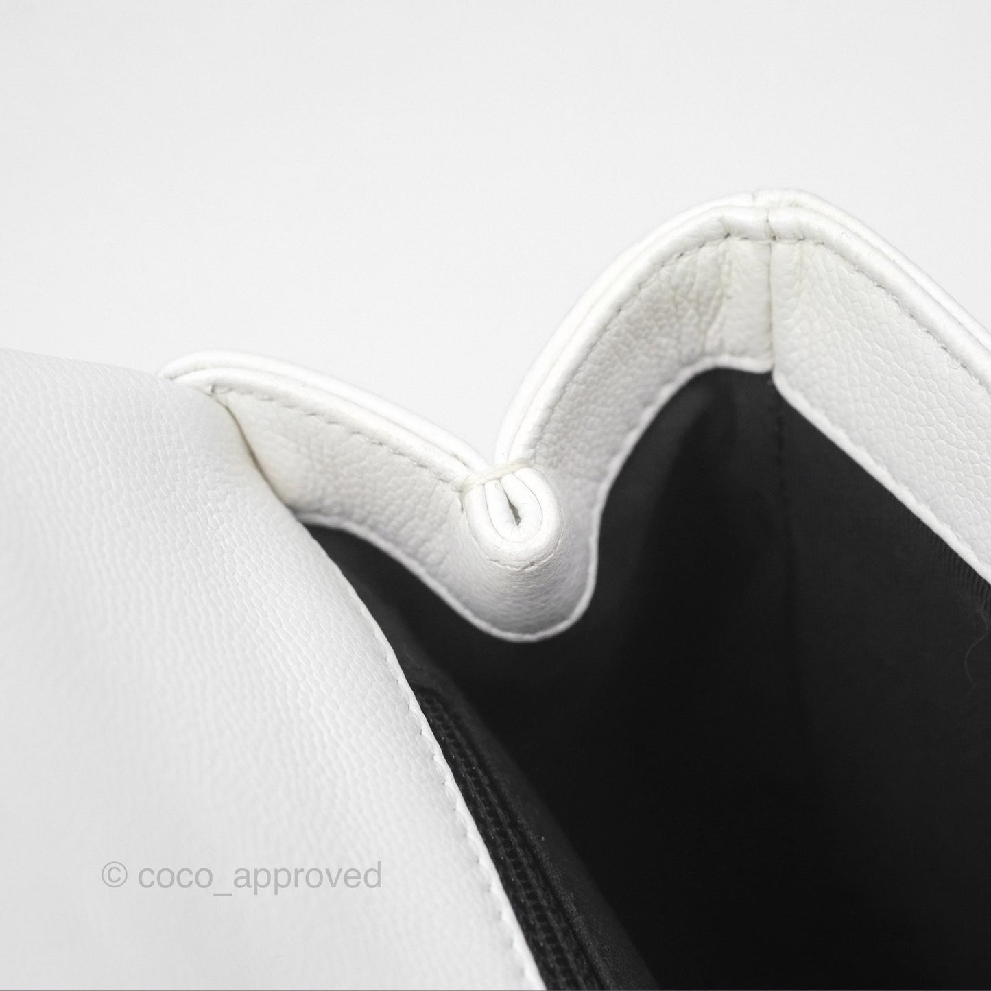 Chanel Quilted My Everything Medium Flap Bag White Caviar Incognito Hardware