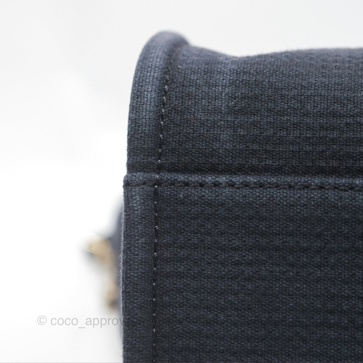 Chanel Medium Canvas Deauville Tote Navy Gold Hardware