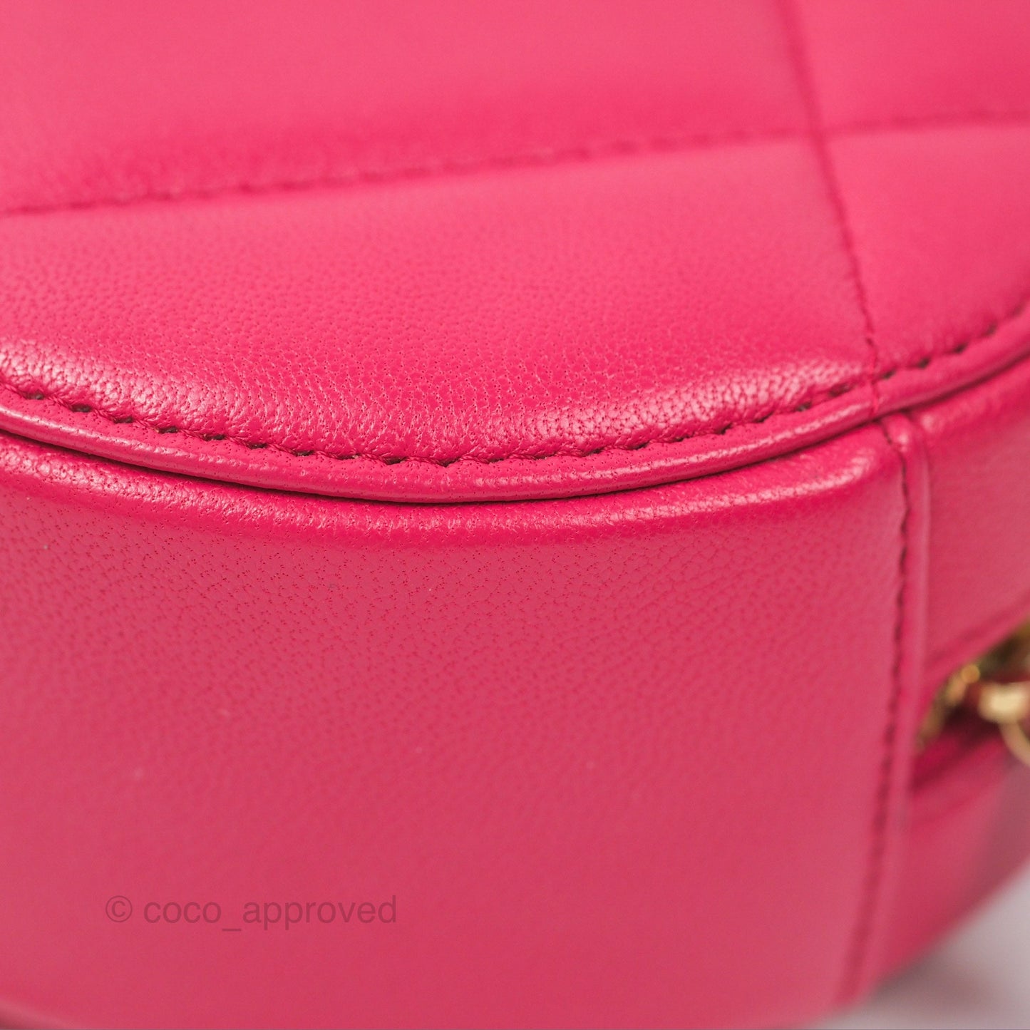 Chanel 19 Round Clutch With Chain Dark Pink Mixed Hardware