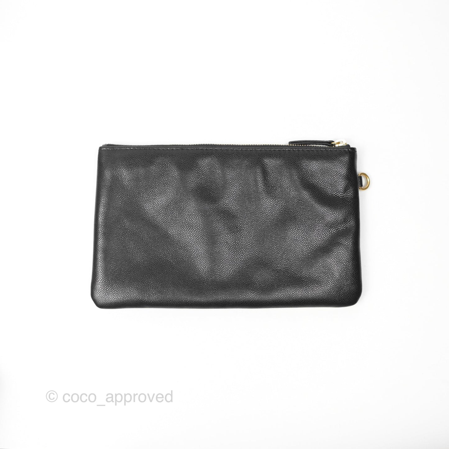 Chanel 22 Small Black Shiny Caviar Aged Gold Hardware