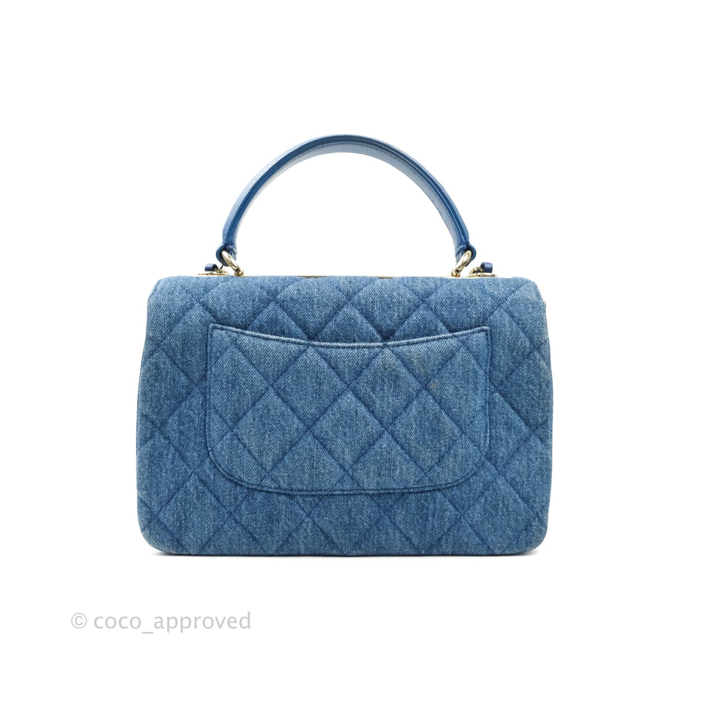Chanel Trendy CC Small Navy Denim Gold Hardware