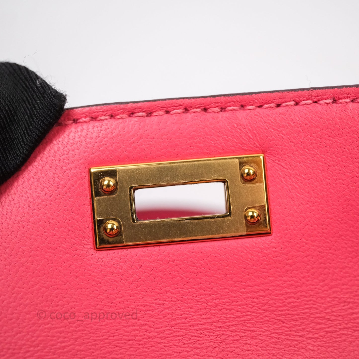 Hermes Mini Kelly II Chevre Mysore U5 Rose Lipstick Gold Hardware