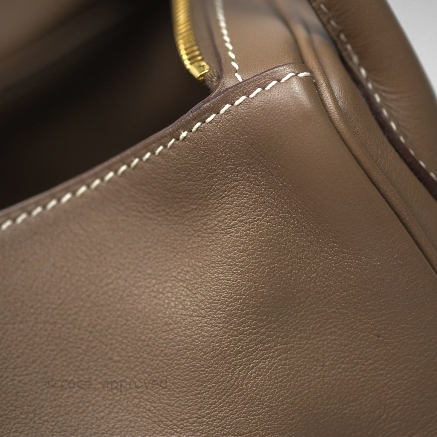 Hermès Lindy 30 Etoupe 18 Swift Gold Hardware