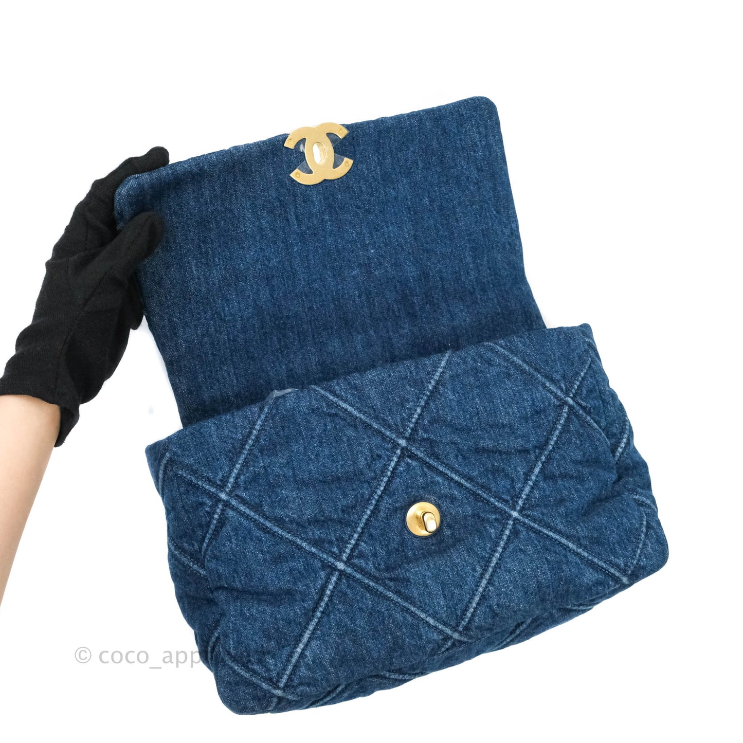 Chanel 19 Medium Dark Denim Mixed Hardware