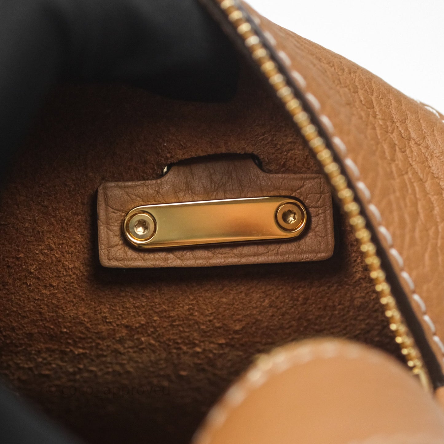 Delvaux Cool Box Nano Taurillon Soft Grained Calfskin Vegetal Ivory Gold Hardware