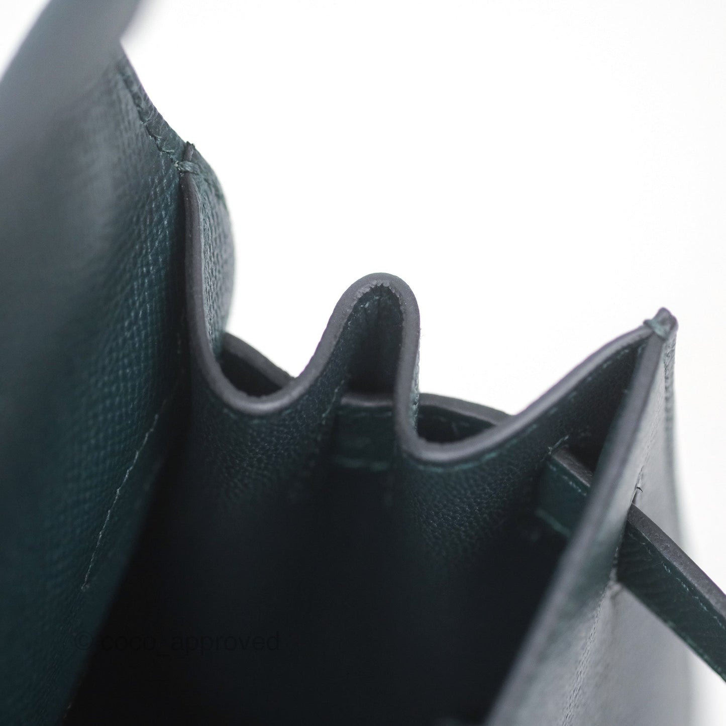 Hermès Kelly II 28 Sellier Vert Cypress 6O Veau Epsom Gold Hardware