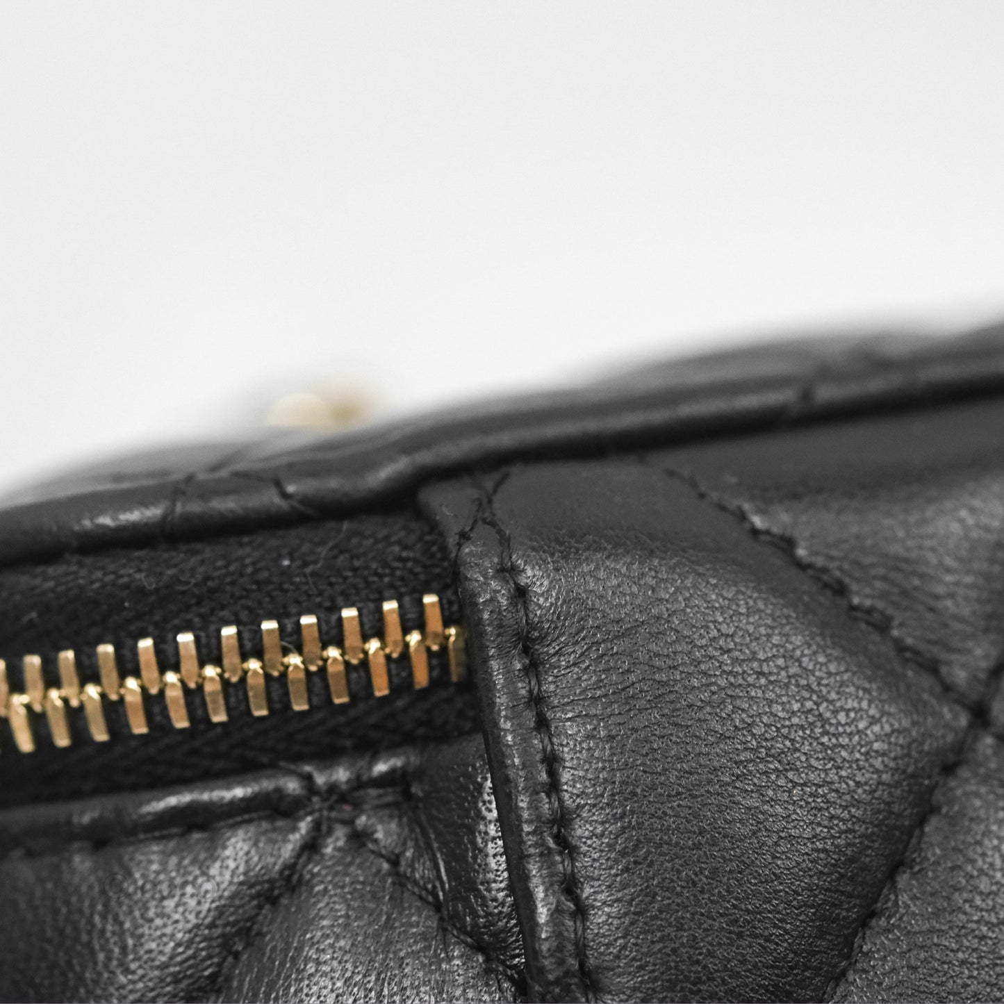 Chanel Vanity Rectangular Black Lambskin Gold Hardware