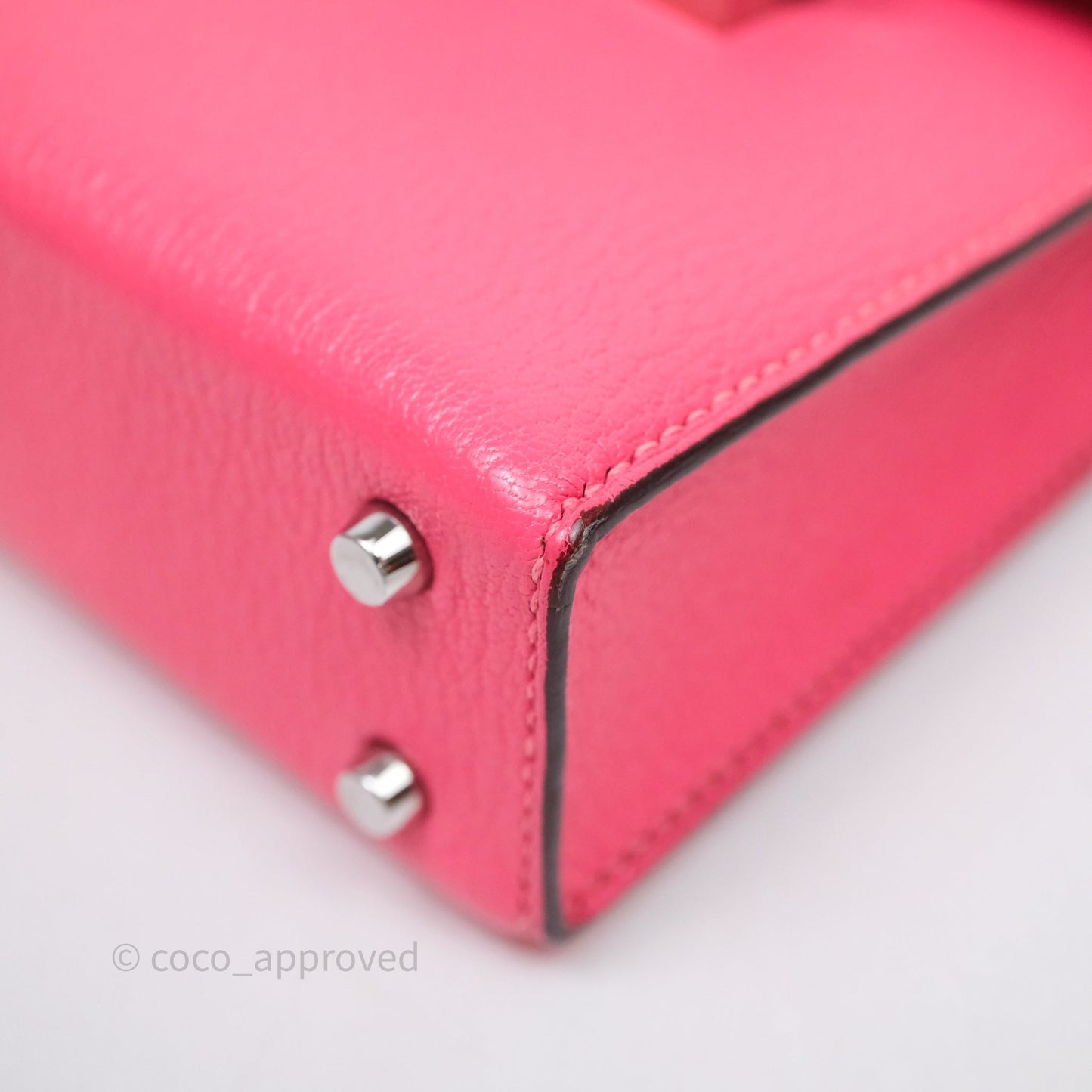 Hermès Mini Verrou Chaine Bag Rose Lipstick U5 Chevre Mysore Palladium Hardware