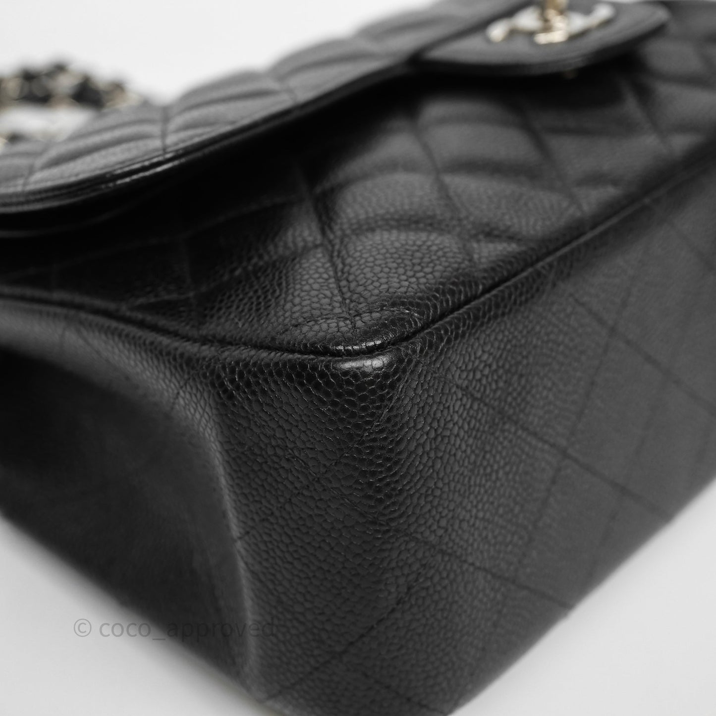 Chanel Jumbo Double Flap Black Caviar Silver Hardware⁣⁣