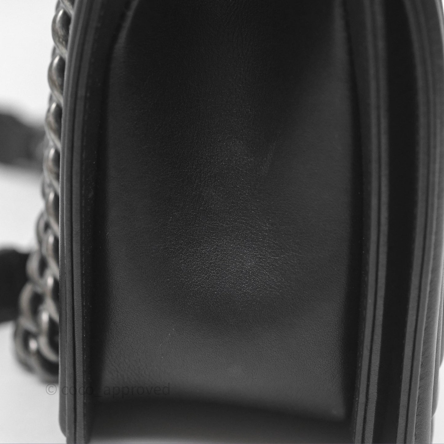 Chanel Quilted Medium Boy Black Calfskin Ruthenium Hardware